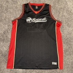 Bacardi Rum Men’s Basketball Sleeveless Jersey Size Large#62 Stitched Great Cond
