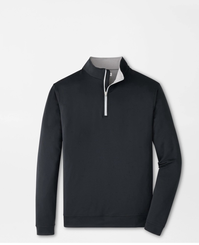 Peter Millar Size XL Crown Sport Perth Performance Quarter-Zip, Black, NWT