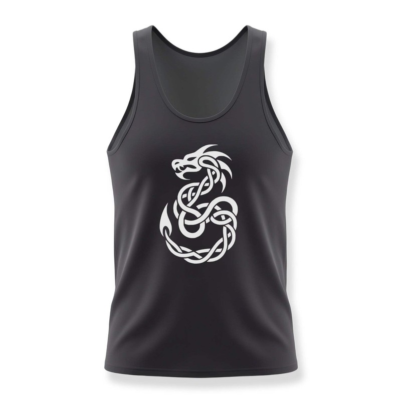 Knotwork Dragon Tank Top | Celtic Mythical Creature Symbol Unisex Shirt Dragon gallery