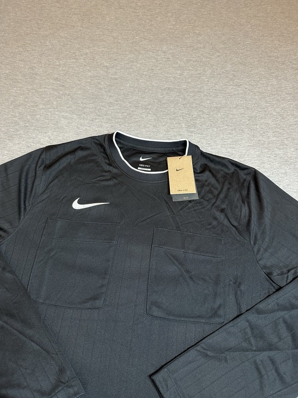 Nike Dri-FIT Soccer Referee Jersey L/S Shirt Black Slim Fit DH8027-010 Men’s S gallery