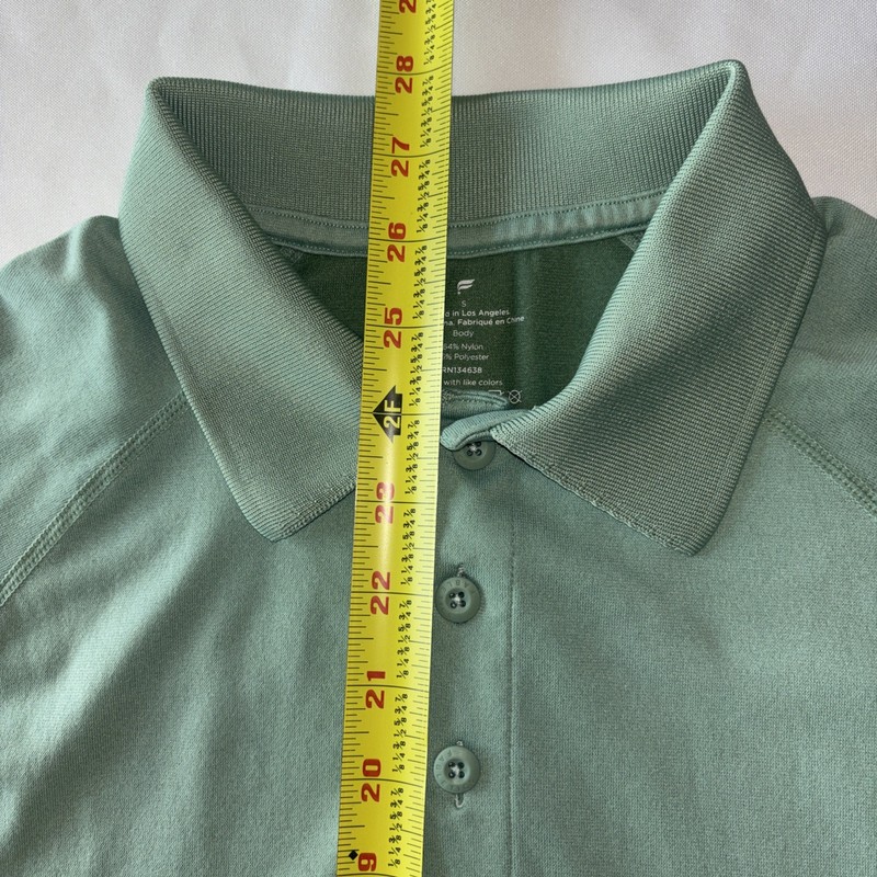 Fabletics Men’s The Training Day Polo Sea Green Size Sm Performance Athletic Fit gallery