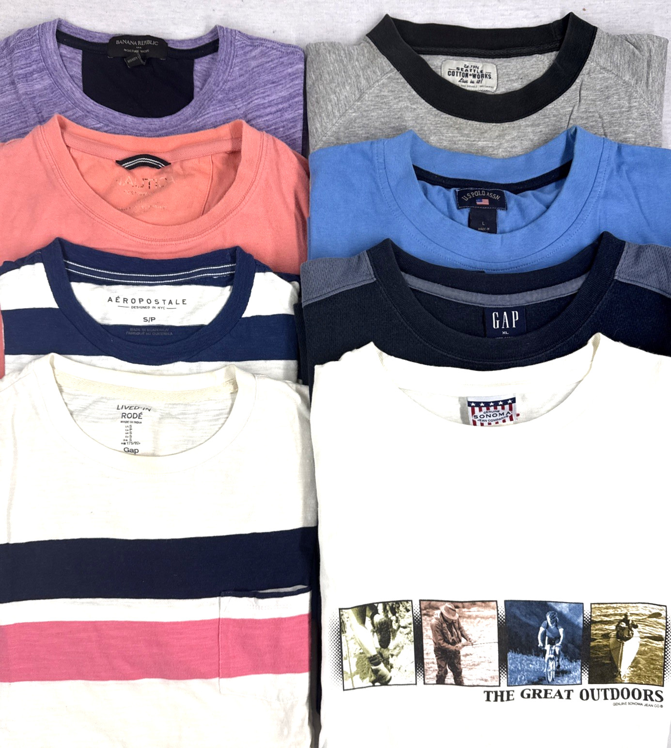 Men Short Sleeve Crew-Neck Casual Tee -Choice Size/Color gallery