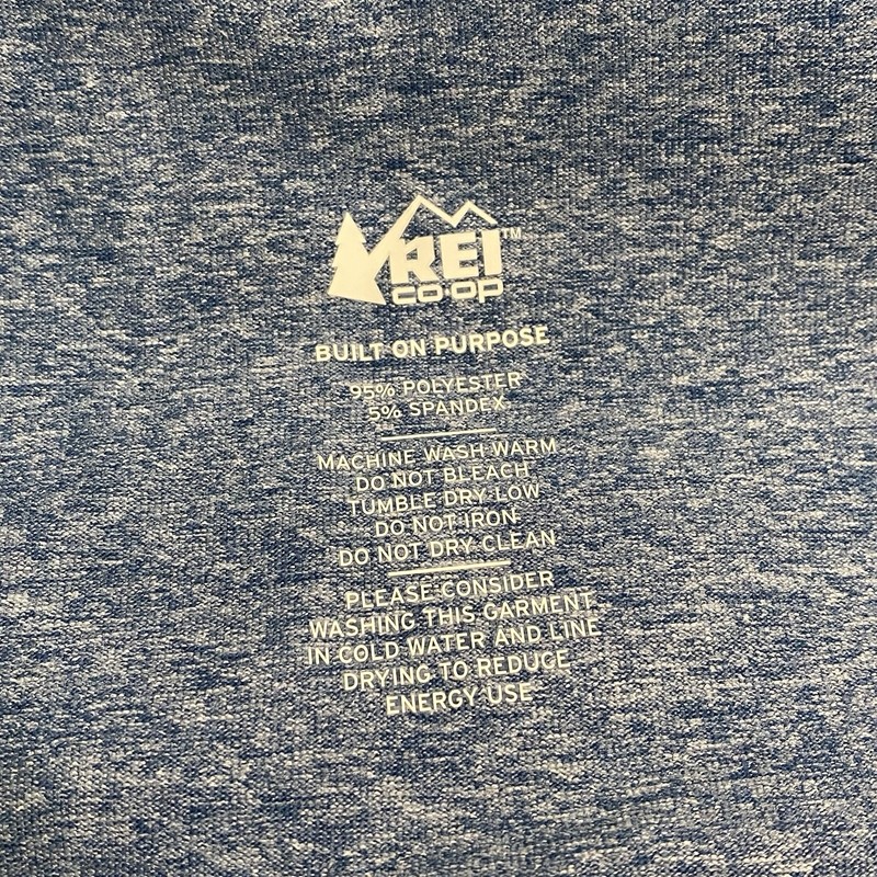 REI Co-op Shirt Mens M Blue Graphic CampStack Tech Tee Stretch Performance UPF gallery