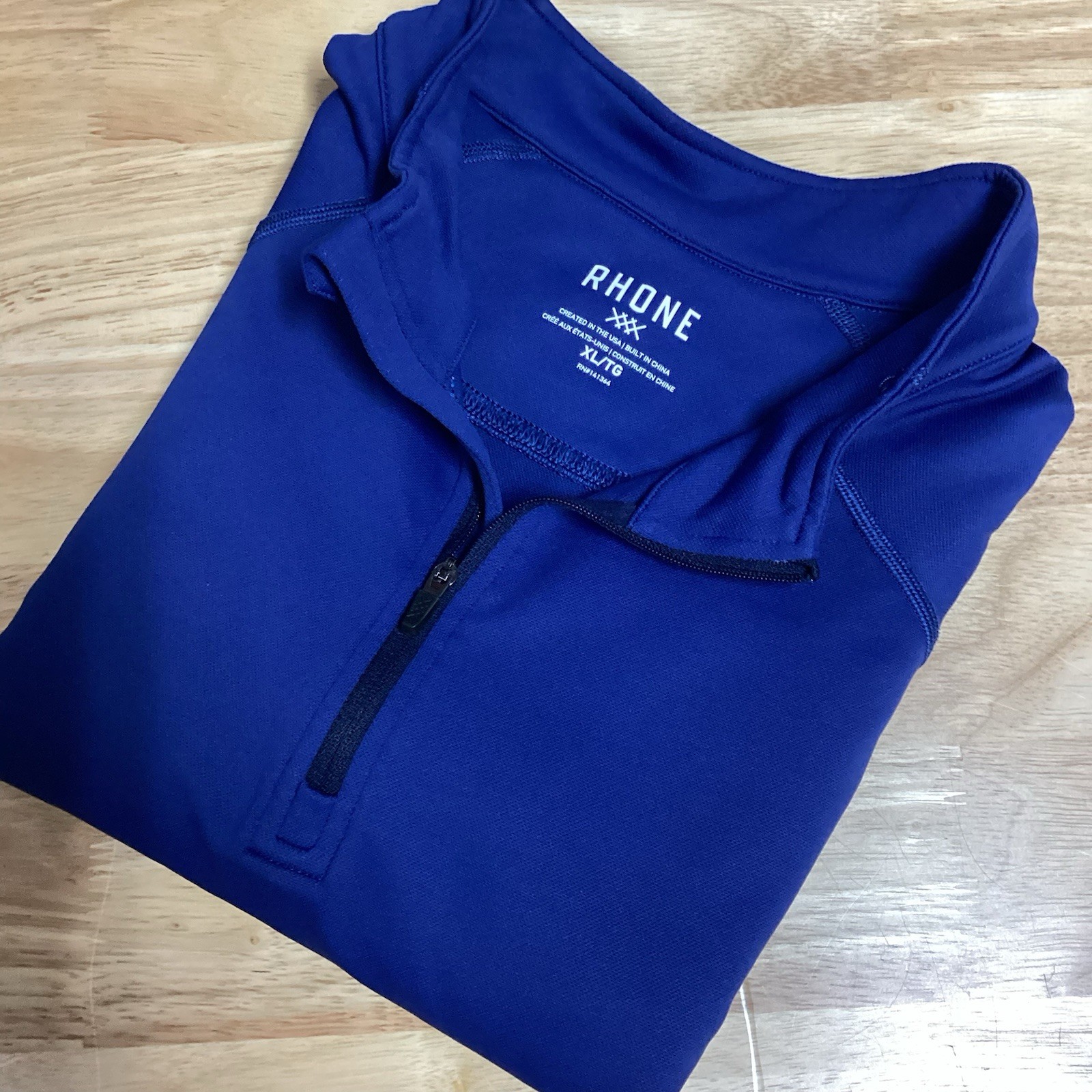 Mens Rhone Session 1/4 Zip Performance Pullover - XL- Navy gallery