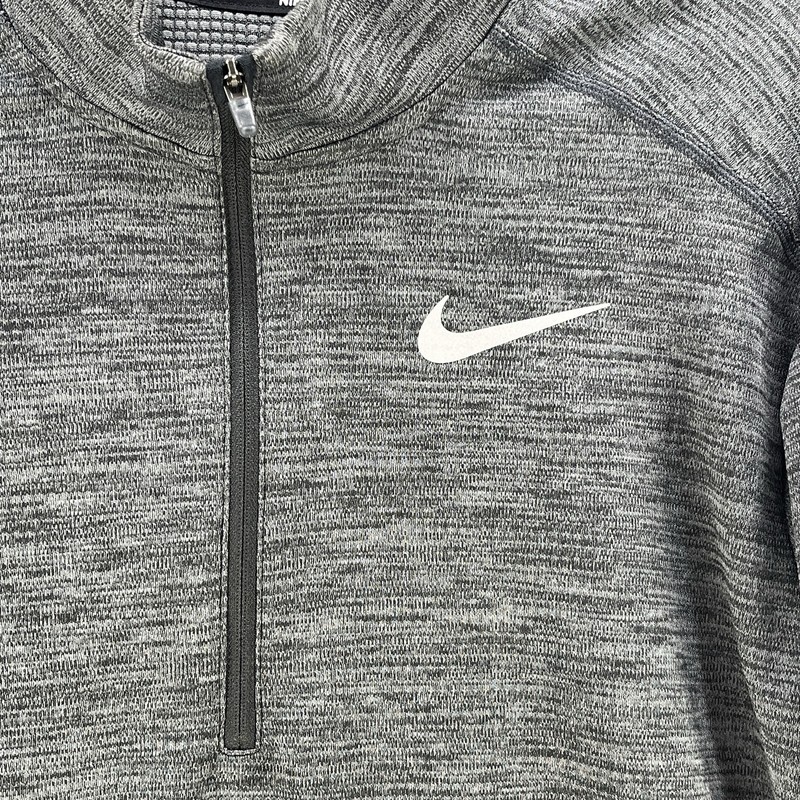 Nike Running Mens Pullover Sweater Medium M Dri-Fit 1/4 Zip Gray Activewear gallery