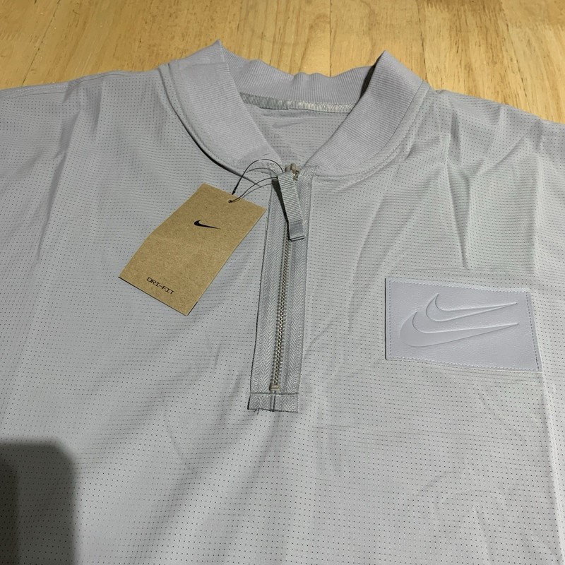 Nike NBA Kevin Durant 1/4 Zip Mens Size L Gray Short Sleeve Shirt HJ4213-012 gallery
