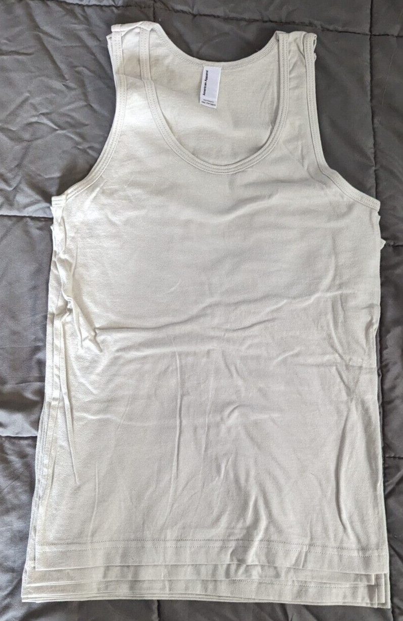 American Apparel Unisex Sleeveless Sage Gray Tee, (XXS TIP EECH) new w/o tags gallery