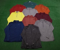Lot Of 10 Nike Dri-FIT Pullover Mens Large 1/4 Zip Long Sleeve Running