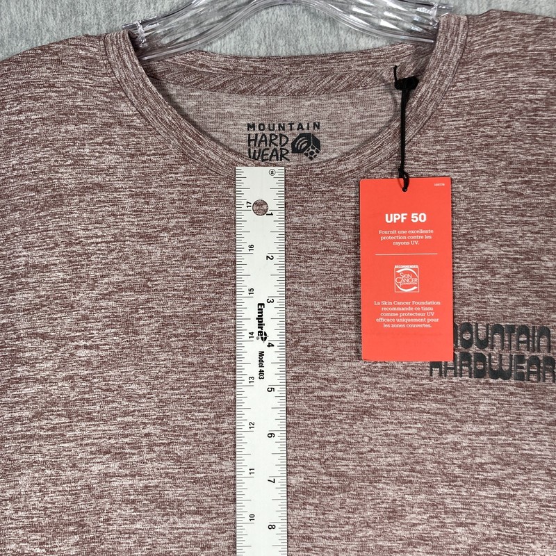 MOUNTAIN HARDWEAR Sunblocker Long Sleeve Shirt Mens XXL Red Warm Ash Heather NWT gallery