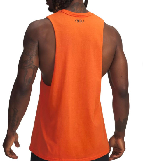 Under Armour Project Rock Tank Top Mens Small BSR Blood Sweat Respect Orange gallery