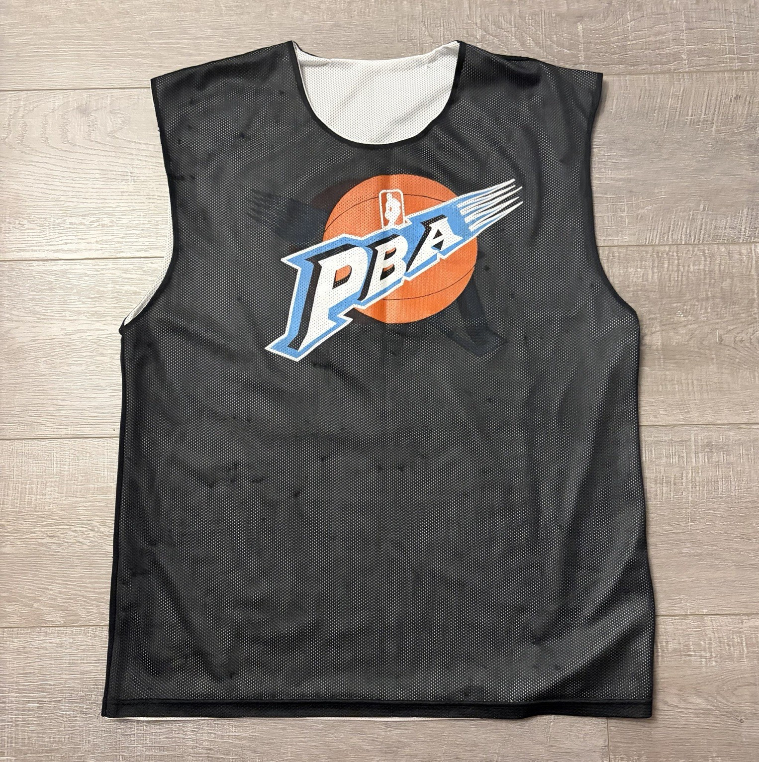Reversible PBA Basketball Mesh Jersey Tank Top, Black/White XL #7996A 11 gallery
