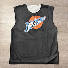Reversible PBA Basketball Mesh Jersey Tank Top, Black/White XL #7996A 11
