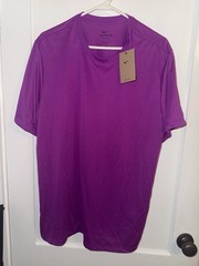 NWT Nike Mens XL Dri-Fit Purple Short Sleeve T Shirt Training Shirt DX0989-551
