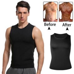 Men Gynecomastia Compression Tank Top Sweat Sauna Vest Fitness Body Shaper Belt