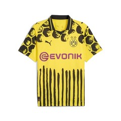 PUMA X Kidsuper Borussia Dortmund Collared Short Sleeve Soccer Jersey Replica M