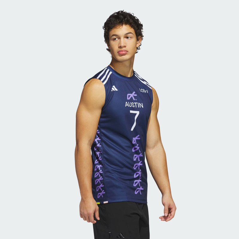 adidas x LOVB Austin Volleyball Eggleston #33 Sleeveless Jersey Large gallery