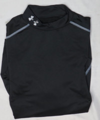 UA UNDER ARMOUR MENS MD BLACK COMPRESSION LS SHIRT UA S COLD GEAR MOCK NECK