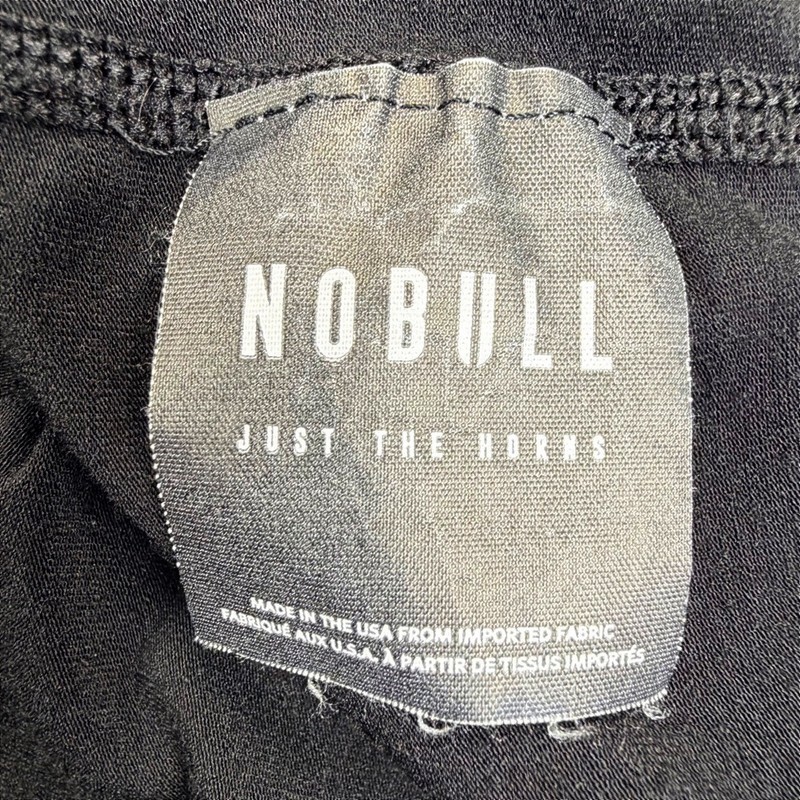 NOBULL Long Sleeve Training T Shirt Men Medium Black Gym Workout Logo Tee gallery