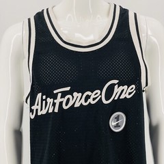 Nike Air Force 1 Jersey Tank Top Mens Medium Black White Sportswear AJ2374-010