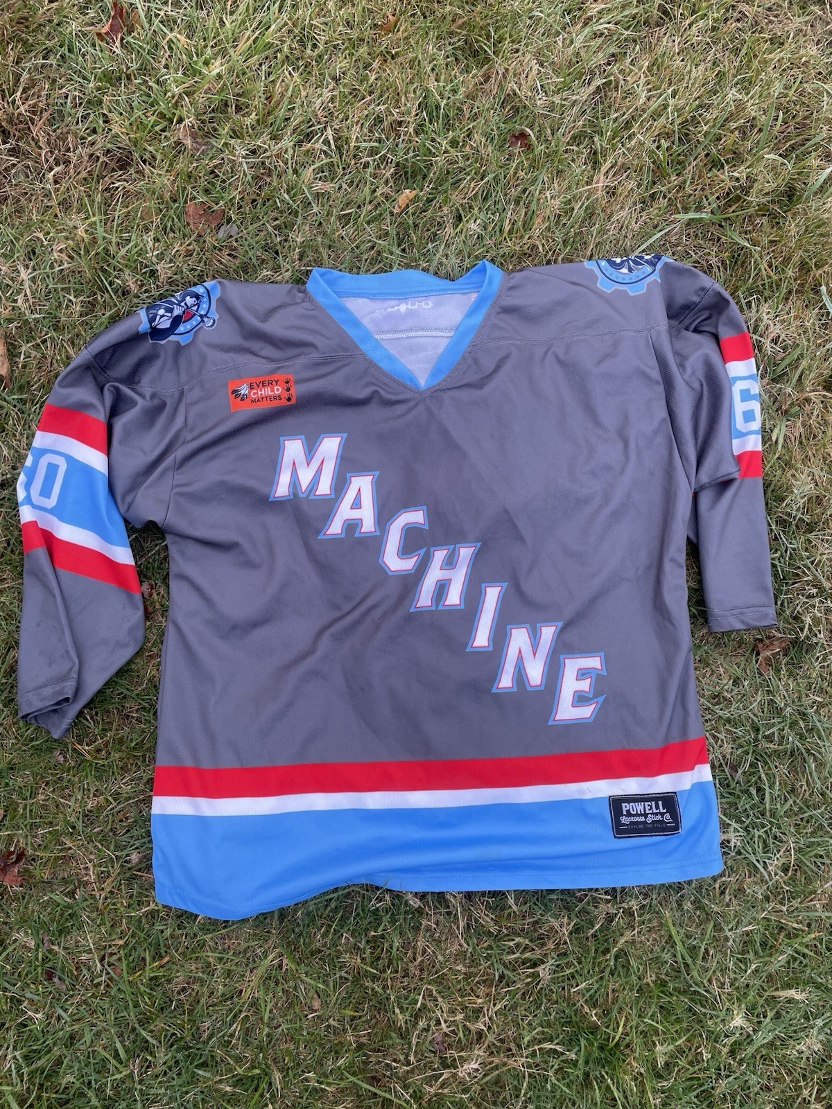 Machine Lacrosse #60 Adult Small Powell Jersey gallery