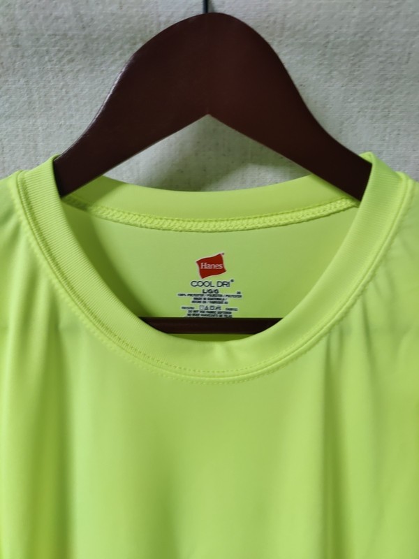 Hanes Cool Dri Size L Hi-Vis Yellow longsleeve gallery
