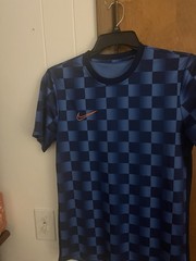 Nike Men’s Medium Soccer Practice Shirt Blue Awesome