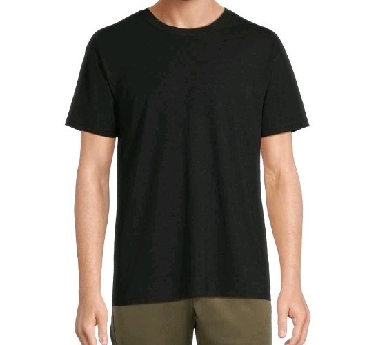Athletic Works Men's SMALL Moisture Wicking Tee BLACK Tri-Blend T-Shirt #10726 gallery
