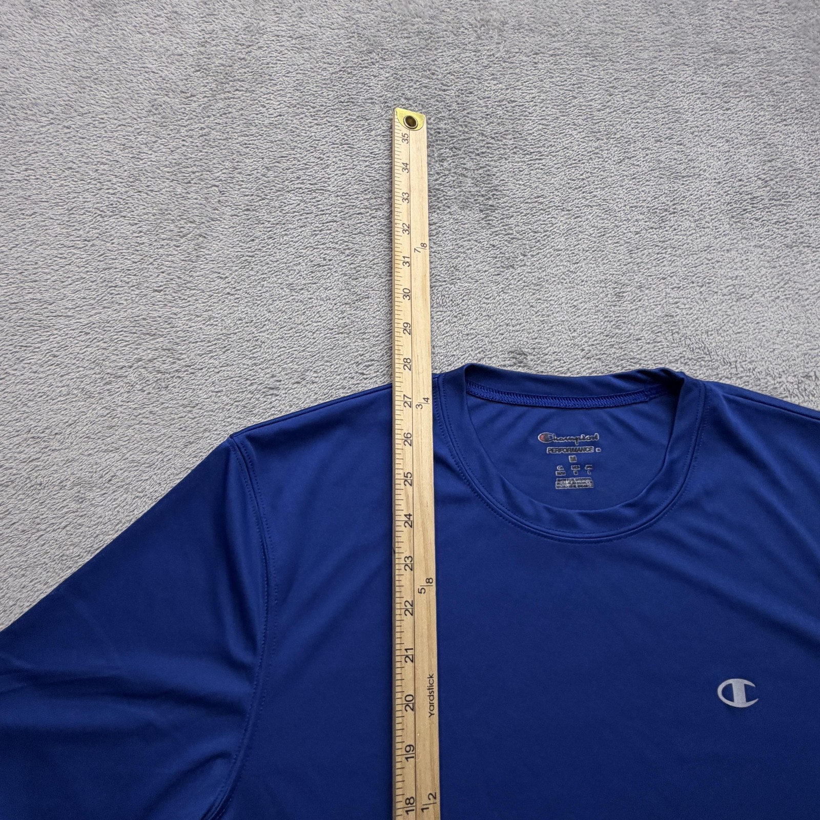 Champion Performance Shirt Mens Medium Blue Athletic Crewneck Short Sleeve Tee gallery