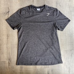Gymshark T Shirt Mens Large Gray Marled Arrival Slim Fit Short Sleeve Gym Train
