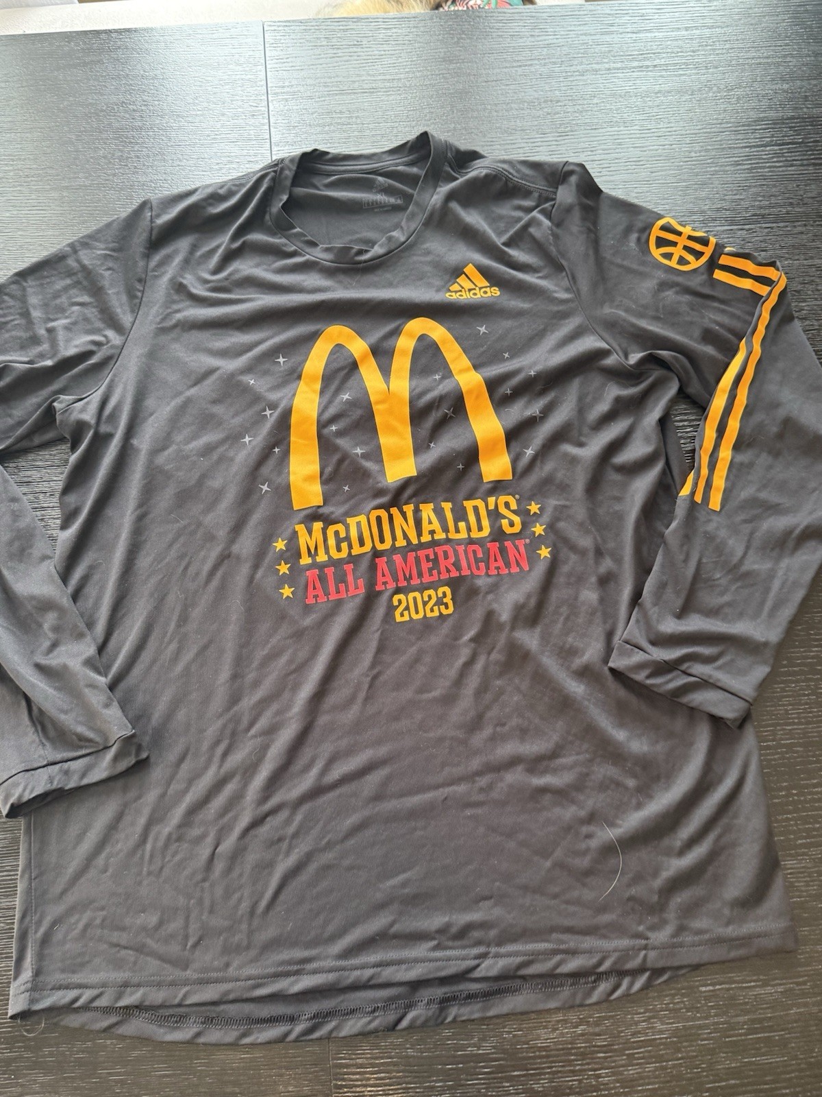 Adidas McDonald’s 2023 All-American Game Long Sleeve Workout Shirt Xl gallery