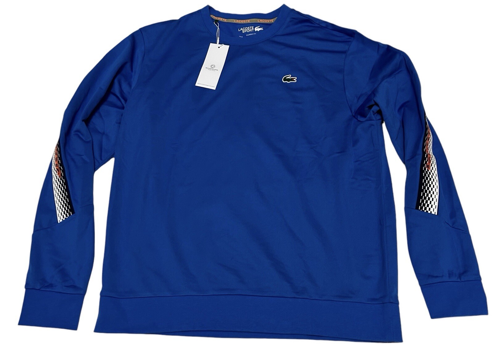 Mens Lacoste Sport Polyester Royal Blue Sweatshirt Size X-LARGE (6) MSRP $135 gallery