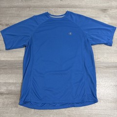 Champion Shirt Double Dry Athletic Performance Men’s Blue Medium Polyester