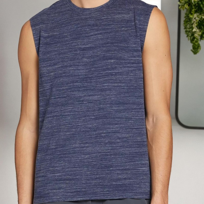 VRST Men's Blue Soft Essential Comfortable Muscle Crew Neckline Tank Top NWT gallery