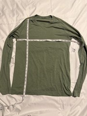 Lululemon Men’s Green Long Sleeve Crew Neck Stretch Slim Fit T-Shirt XS