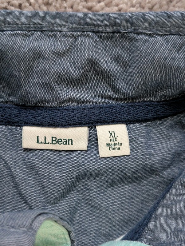 LL Bean Snap Pullover Mens XL Mock Neck Textured Knit Seafoam Heather Midweight gallery