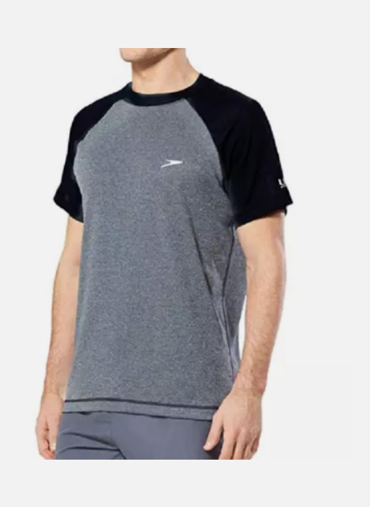 Speedo Men’s UV Sun Protection(Tee Black/Gray,SMALL) NWT