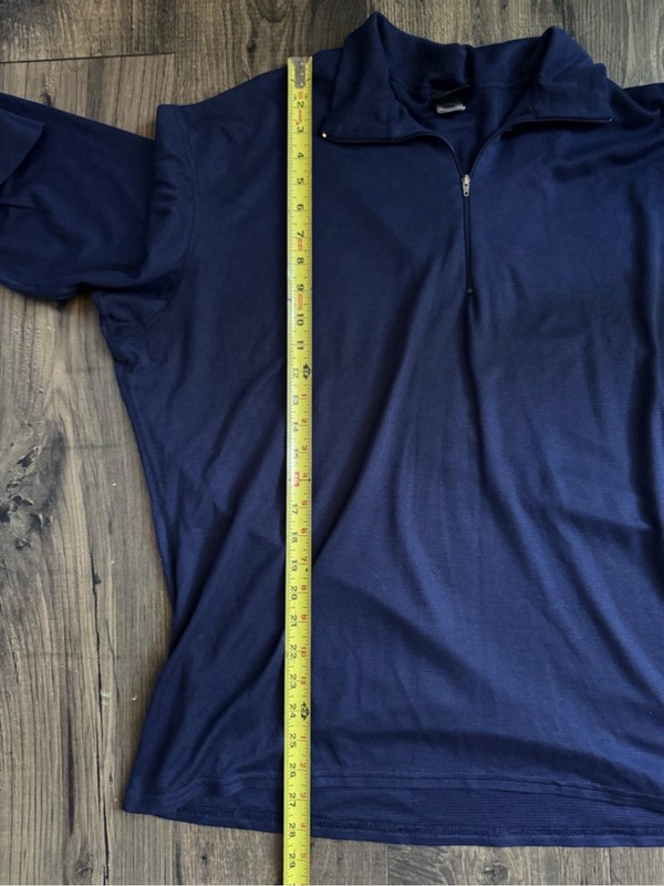 Patagonia Capilene Quarter-Zip Pullover Men's XL Navy Made in USA gallery