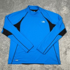The North Face Mock Neck Sweater Flight Series Mens XL Blue Black VaporWick