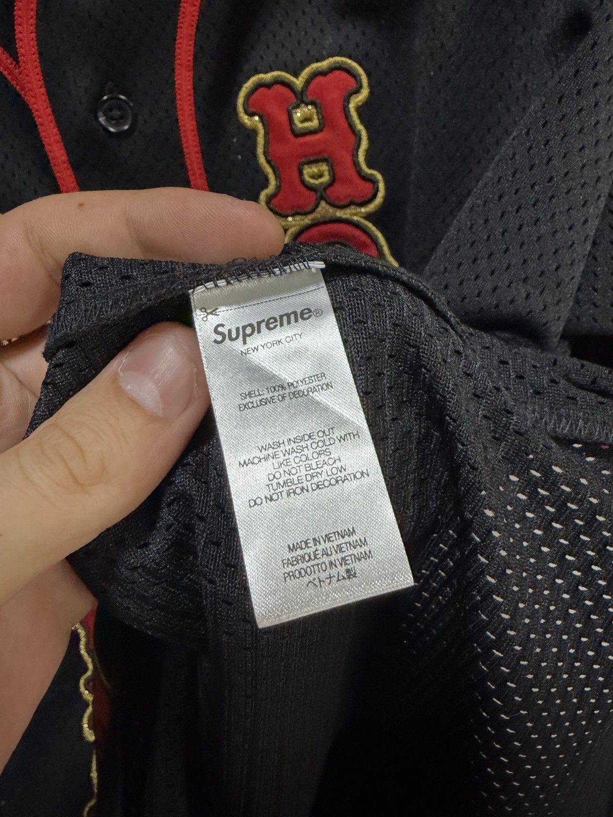 Supreme x HomeRun Japan Baseball Jersey Black New Size Large Tokyo Box Logo gallery