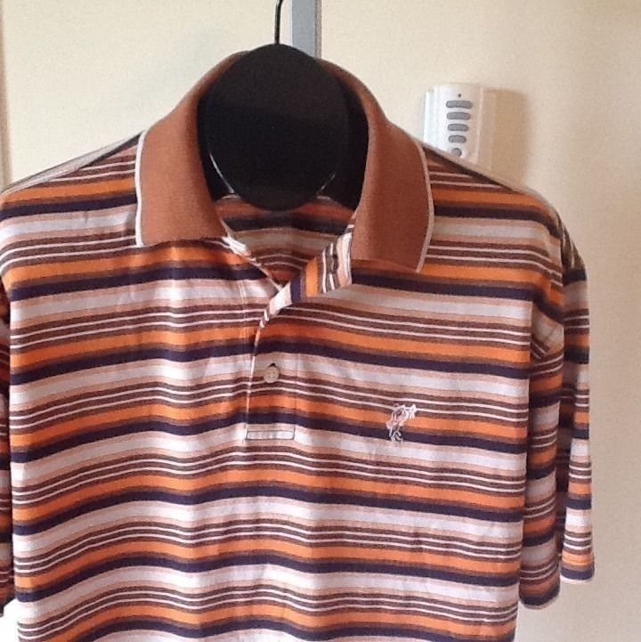 Ashworth Weather Systems Striped Polo Shirt Size M gallery