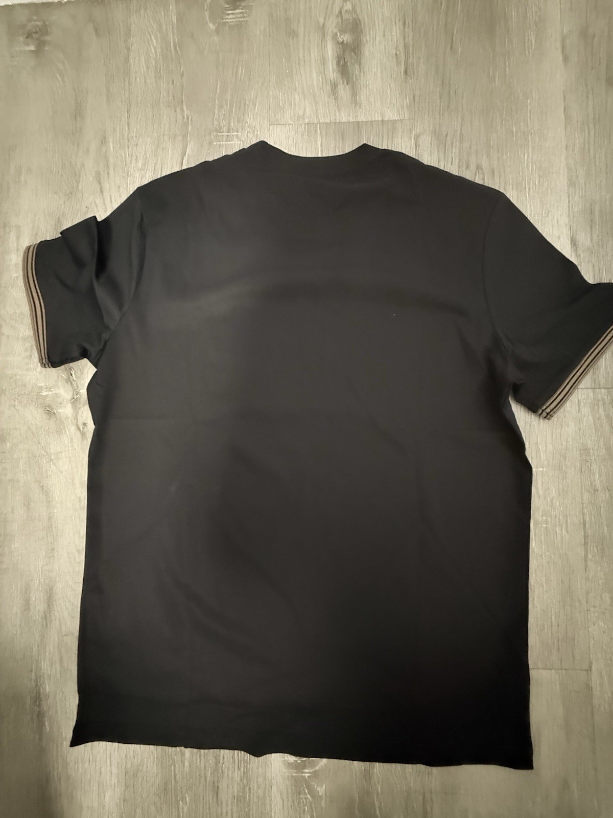 Brioni Men's Black M Crew Neck Short Sleeve Lightweight Polyester Logo Tee gallery