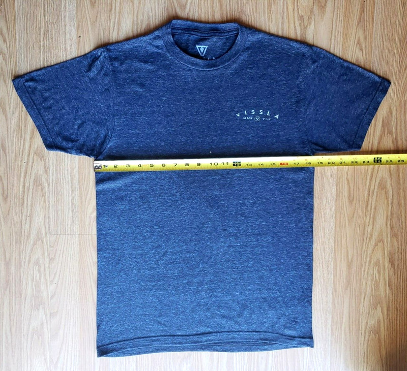 VISSLA Men's YM TEE SHIRT Blue Small Short Sleeve Polyester / Cotton Crew Kneck gallery
