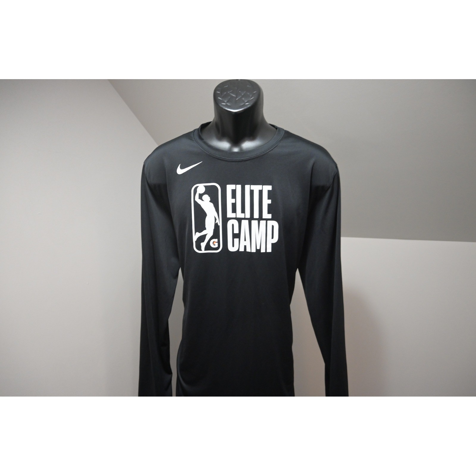 Nike Long Sleeve Shirt Mens XL Tall Black NBA League Elite Camp Excellent gallery