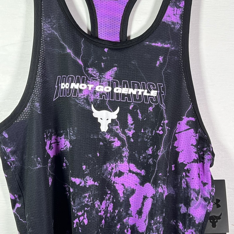 Under Armour Men's Project Rock Mesh Printed Tank Top 1373575-001 NWT Medium gallery