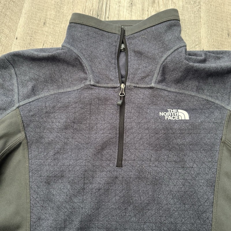 The North Face Activewear 1/4 Zip Pullover Mens Small Blue Cinder Print NF0A37JV gallery