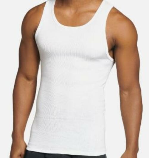 LOT of 6 - 2XL Tanks (2 White Dealworthy, 2 Grey Hanes, 1 Black & 1 Grey Jockey) gallery