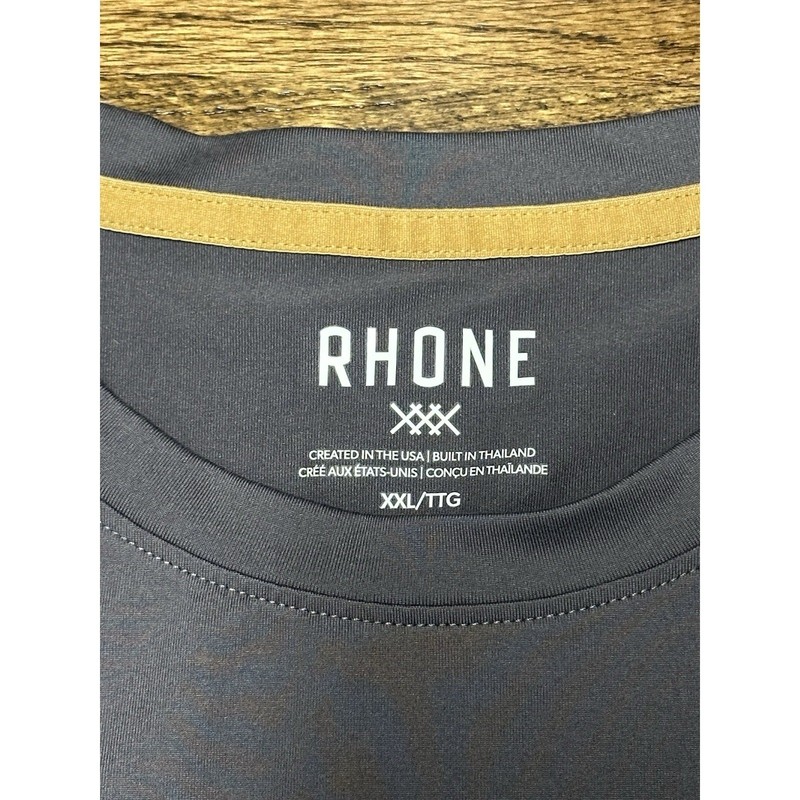 Rhone Relaxed Fit Grey Base Training Athletic Graphic Short Sleeve Shirt Sz 2XL gallery