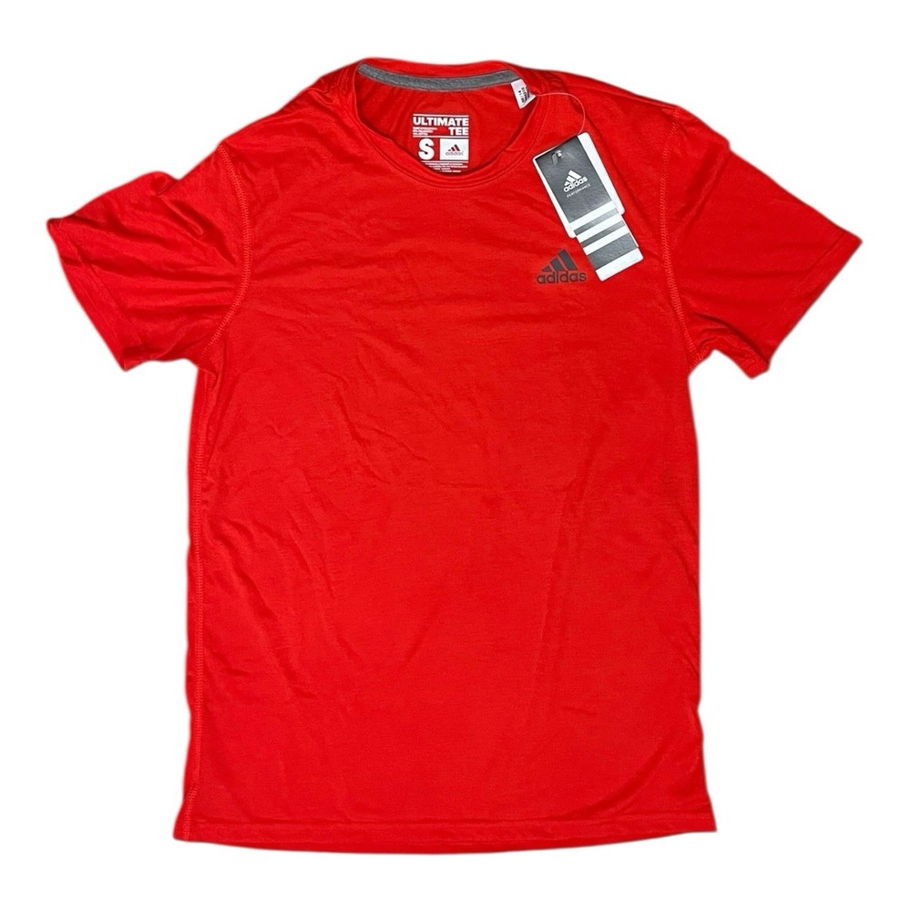 Adidas Ultimate Climalite Performance T-Shirt -Men's S - Dark Orange