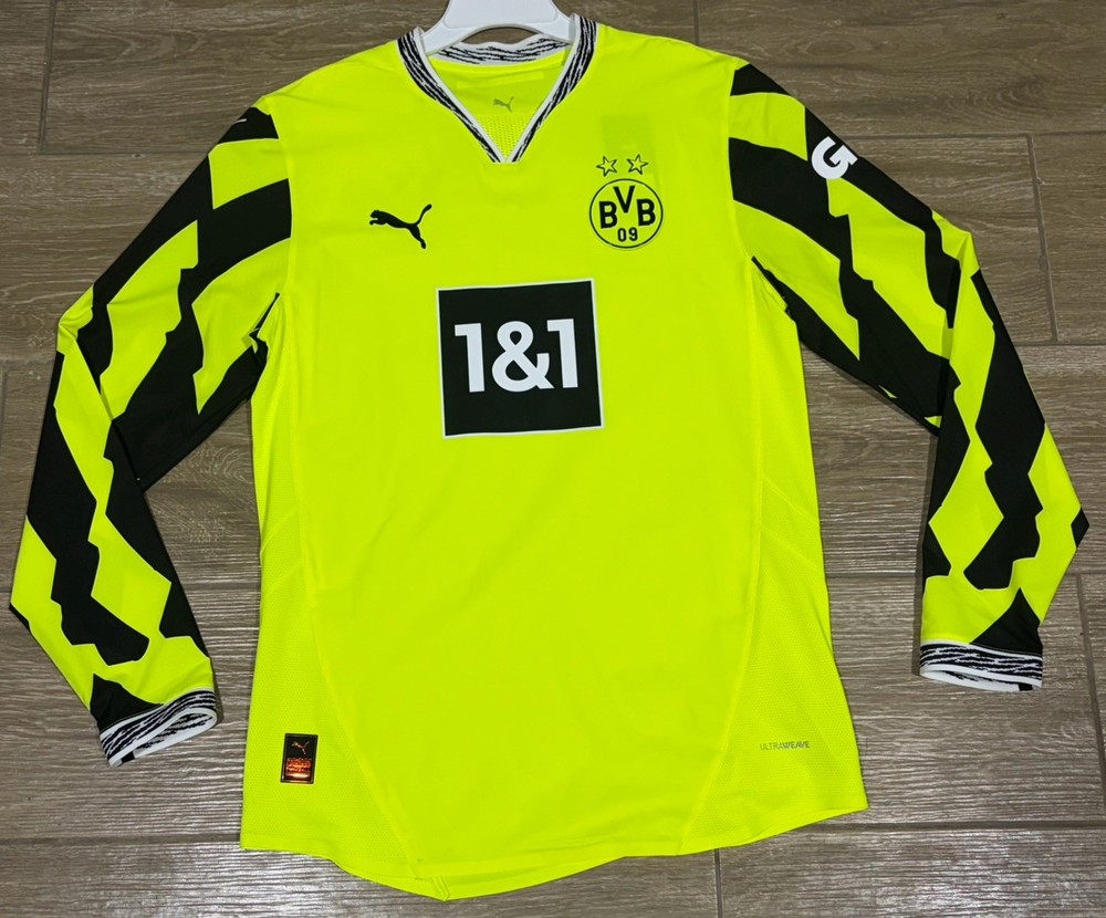 New Puma BVB Authentic Anniversary Jersey Men's Sz S Neon Black 777596 04