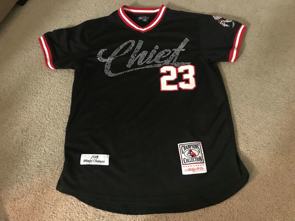 RARE FOX WARRIOR BASKETBALL JERSEY 2-SIDED BEDAZZLED CHIEF #23 2018 WORLD CHAMPS